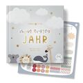 Babyalbum Mein erstes Jahr "PURE" mit über 75 Stickern & Spruchkarte EXTRA - ...