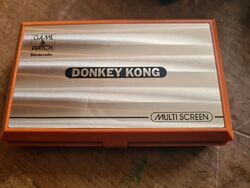 Vintage Nintendo Donkey Kong Spiel & Uhr. Funktioniert. 1982. Selten. ANGEBOTE!