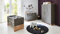 Babyzimmer Set 3-tlg. Kleiderschrank Babybett Wickelkommode Soft Close Funktion