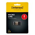 Intenso Micro Line 8 GB USB Stick Speicher 8GB mini MicroLine neu schwarz