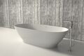 Freistehende Mineralguss Badewanne Silda aus Solid Surface Matt 178x83x49 cm