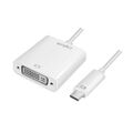 Logilink USB-C Stecker zu DVI-D Buchse Adapter Kabel weiß 0,14m USB 3.2 Gen1