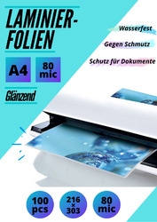 Laminierfolien DIN A3/A4/A5/A6/A7 & Visitenkarten | 80/100/125/175/250 micExpressversand per DHL ✅ Lieferung innerhalb 24 Std.