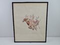 Malerei Orientalischer Reiter Pferde Grouache auf Papier Signiert #240896