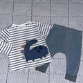 NEXT ❤️ Baby Jungen Set ❤️ Shirt & Hose ❤️ Weiß & Blau ❤️ Dino ❤️ Gr. 62 68