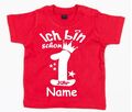 1. Geburtstag Kinder T-Shirt mit Namen bedruckt Stern Krone IK092