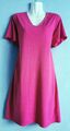Damen Nachtkleid Schlafkleid Kleid Hauskleid Nachtwäsche Pink-gepunktet Gr. M/L