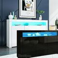 Hochglanz Sideboard Kommode Highboard TV-Schrank Fernsehschrank Anrichte Mit LED