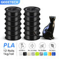 Geeetech 12kg/12Rolls 3D Filament 1.75mm Silk PLA ABS PETG TPU für 3D Drucker EU