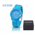 GUESS Damenuhr Armbanduhr in Blau aus Kunststoff mit Datumsanzeige Uhr W11603L5