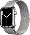Apple Watch Series 7 [GPS + Cellular, inkl. Milanaise-Armband silber] 45mm Ede G