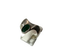Silberring elegant geschwungen mit grünem Stein 925er Silber Gr.60-4,36g#j524