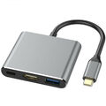 HDMI Typ C HUB HDMI Adapter USB C zu HDMI Adapter USB 3.1-3.0 (GRAU)