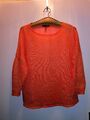 MANGO suit Bequemer Feinstrick-Pullover orange, M