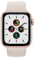 Apple Watch SE GPS+Cellular 44mm Aluminium Gold Sportband Starlight - Neuwertig