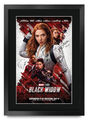 Black Widow MCU Scarlett Johansson A3 gerahmtes Poster signiertes Bild für Filmfan