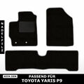 Für Toyota Yaris 2 XP9 2005-2011 - Fußmatten Nadelfilz 3tlg Schwarz