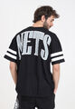 NEW ERA T-shirt Uomo Nero MANICA CORTA T-shirt da uomo Oversize Brooklyn Nets NB