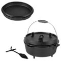 Dutch Oven 5,7 Liter Feuerkessel Gusseisen Bräter Camping Grillpfanne BBQ 🏕️