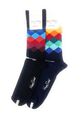 Happy Socks 2 Paar  Faded Diamond Unisex Größe 41-46 Lustige Socken Bunte Socken