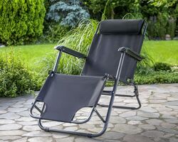 Relaxsessel Set Kopfkissen Sonnenliege Hochlehner Garten Camping Stuhl klappbar