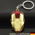 Iron Man Maske Helm Figur Marvel Comic Metall Schlüsselanhänger Game Film Held 