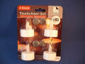 LED Teelichter 4er-Set mit Timer, warmweiß inkl. TEST Batterien !!!