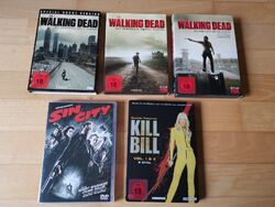 Kill Bill Vol. 1 & 2 - Steelbook - Sin City - Walking Dead Staffel 1,2,3 - FSK18