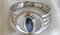 800 Silber Uhr DAU MEDALIA Automatik Werk breite Spangenuhr 4,5 cm Durchmesser