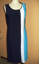 Langes Nachthemd,Strandkleid v.Lavelle,Stretch,Gr.40,blau,türkis,weiß,o.Arm,Neu