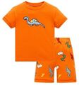 Jungen Kinder Schlafanzug Pyjama Sommer Dino, Gr.2J (86-92). Neu!