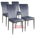 4 x Esszimmerstühle MODENA grau Samt/Velvet Esszimmerstuhl Küchenstuhl Stühle
