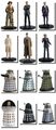 Modell Sammlerstück Daleks, Dr. Who Figuren. Teil 1/2