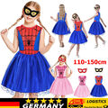 Mädchen Spidergirl Kostüm Dress Up Superheld Kids Spider-Man Cosplay Fancy Kleid