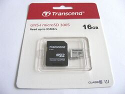 16GB Micro SDHC UHS-I Card Class 10 + Adapter ( 16 GB MicroSDHC ) TRANSCEND Neu