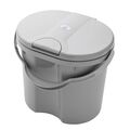 Rotho TOP Windeleimer 11 L Abfalleimer recycled zero waste version stone grey