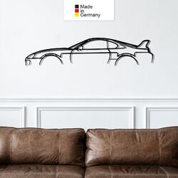 für SUPRA MK4, Metall Wandbild, Wanddeko, Auto Silhouette, Metal Wall Art