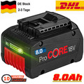 2X 8Ah Akku für Bosch 18V Professional GBA GSR GSB BAT618 BAT609 BAT620