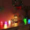 vidaXL Flammenlose Teelichter LED-Kerzen Elektrisch 12 Stk. Bunt DE Neu