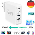 100W USB C Ladegerät GaN Tech 4-Port Handy Netzteil für Samsung iPhone 14 Mac HP