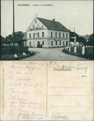 Reimswaldau Rybnica Leśna Gasthaus zum Hornschloss Kr. Waldenburg 1915