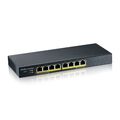 Zyxel 8-Port Gigabit PoE Switch   Smart Managed   Table/Wall Mounted and Fanless