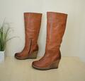 coole Buffalo Keilabsatz Stiefel Gr. 40 Used-Look