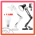 EDO Retro Schreibtischlampe Arbeitslampe Gelenkarm Leselampe Tischlampe + CLIP