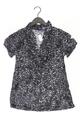 Mexx Kurzarmbluse Bluse für Damen Gr. 44, XL mit Tierdruck grau aus Polyester