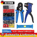 1200 teilig Set Crimpzange Aderendhülsenzange Presszange 0,25-10mm² Kabelschuhe