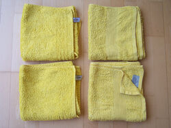 CAWÖ 2x Handtücher gelb, WELCOME 2x Handtücher gelb je 50 x 100 cm, Top-Zustand