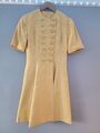 VINTAGE 60er 70er Jahre gelb Brokat Kleid Vogue amerikanischer Designer Original UK 10