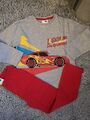 Cars McQueen Jungen Pyjama Kinder Schlafanzug Rot/grau Schlafhosen 98/104 Neu