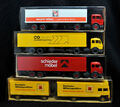 4x Wiking LKW Trucks, 500/8, 2x542, 545, Deutsche Möbelspedition, 1:87